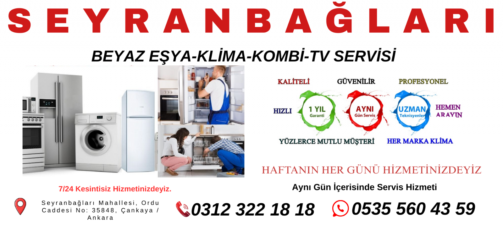 Seyranbağları Beyaz Eşya Servisi